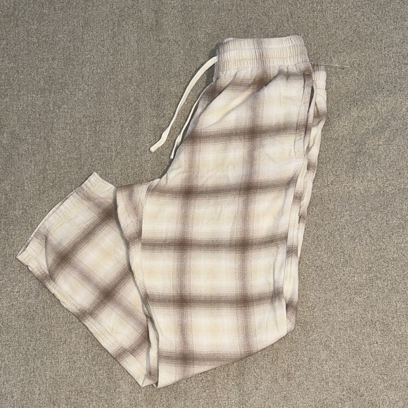American Eagle Outfitters Pants - American Eagle Outfitters Plaid lounge Pants - Beige and Brown
